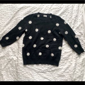 NWOT Madewell Wool Blend Polka Dot Sweater, sz M
